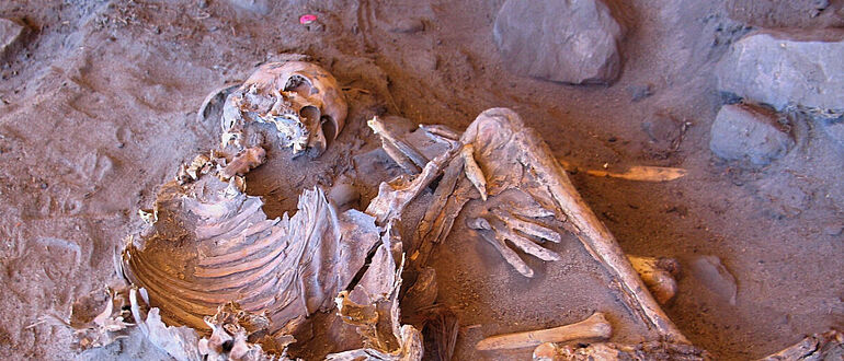 Natürliche Mumie aus dem Takarkori Rock Shelter