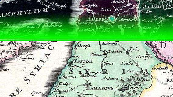 Syrien (Ausschnitt einer Landkarte von 1730)