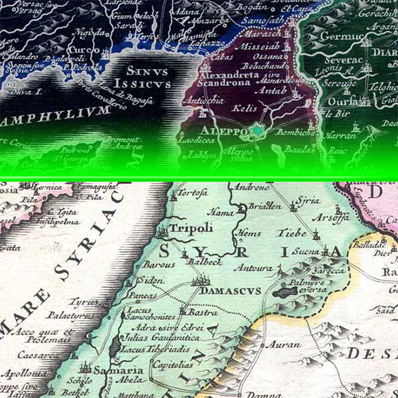 Syrien (Ausschnitt einer Landkarte von 1730)