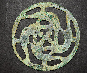 Bronzene Zierscheibe, 7. Jh.