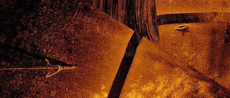 Sidescan-Sonar Aufnahme