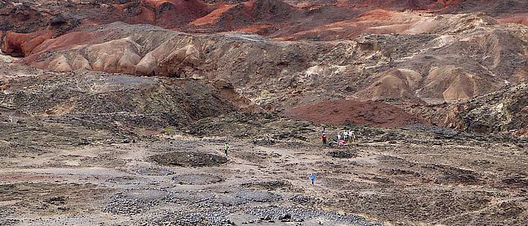 Blick auf die Begräbnisstätte Lothagam North, Kenia