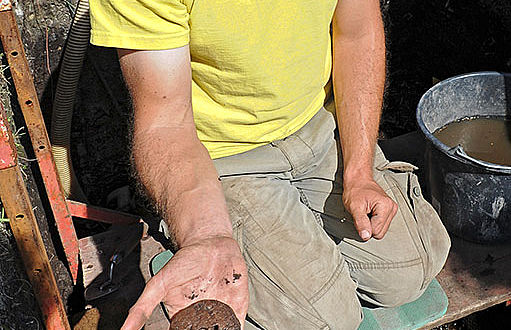 Bergung neolithisches Miniaturrad Olzreute