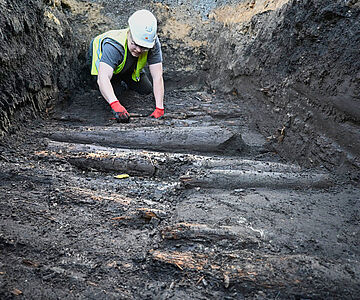 Mittelalterlicher Bohlenweg