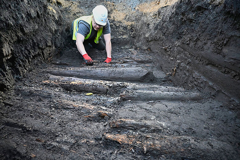 Mittelalterlicher Bohlenweg