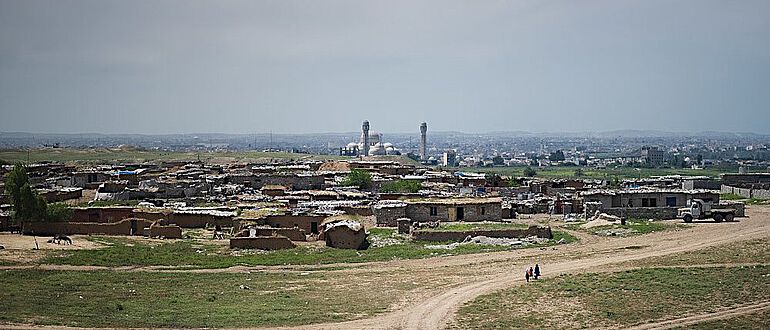Blick auf die die archäologische Fundstelle Ninive im heutigen Mossul, Irak im Jahr 2019