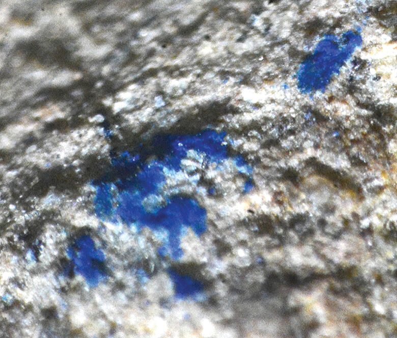 Ältester Nachweis für die Verwendung blauer Farbe in Europa Ältester Nachweis für die Verwendung blauer Farbe in Europa