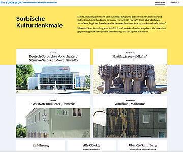 Screenshot Sorbische Kulturdenkmale