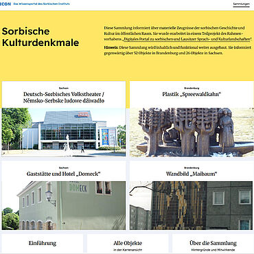 Screenshot Sorbische Kulturdenkmale