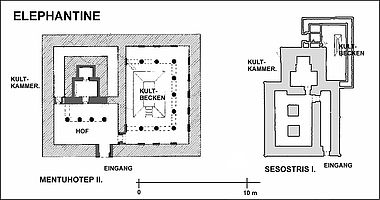 Heiligtum der Göttin Satet, Elephantine (Grundriss) Heiligtum der Göttin Satet, Elephantine (Grundriss)
