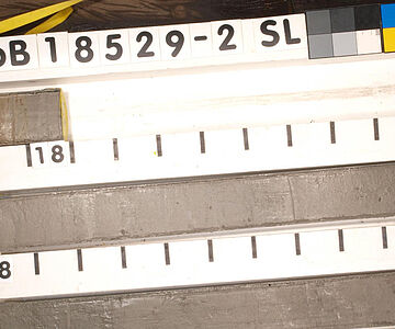 Sedimentkern aus dem Nordatlantik