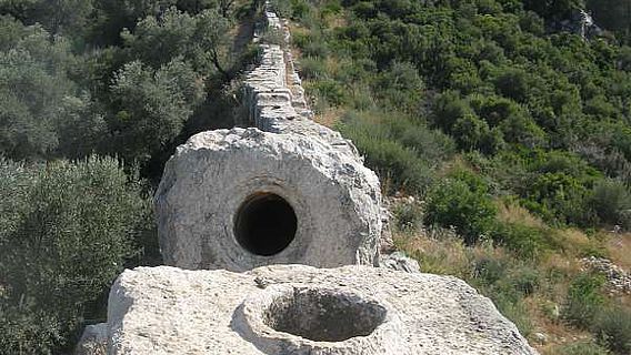 Elemente der römischen Siphon-Wasserleitung bei Patara