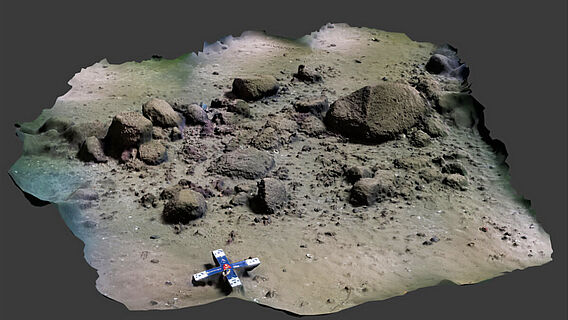 3D-Modell des eiszeitlichen Steinwalls vor Rerik