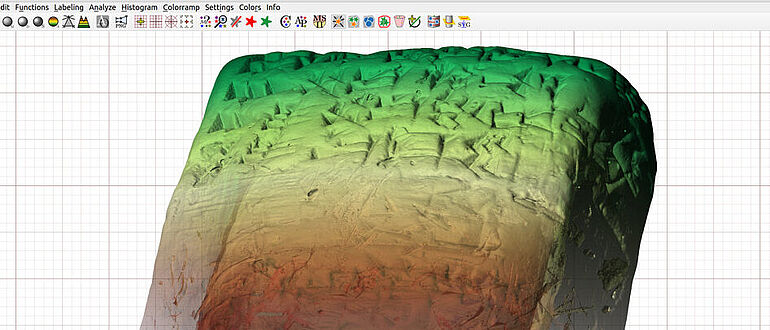 3D-Scan einer Keilschrifttafel