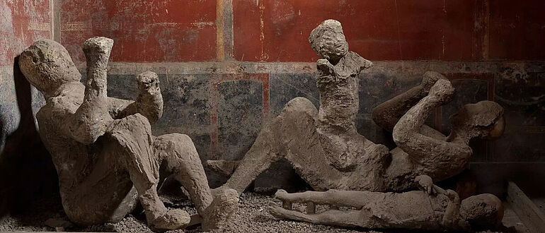 Abgüsse von Opfern des Vulkanausbruchs