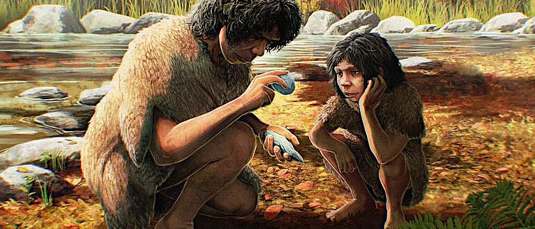 Der Homo heidelbergensis war ein Jäger und Sammler, der tierische und pflanzliche Nahrung zu sich nahm