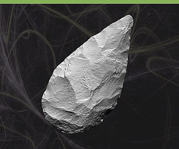 3D-Modell eines Faustkeils