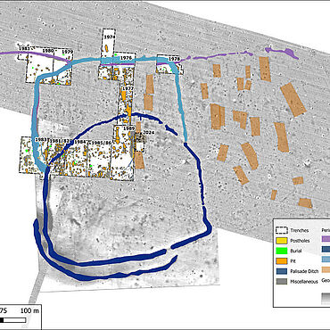 Plan der neolithischen Siedlung von Eilsleben Plan der neolithischen Siedlung von Eilsleben