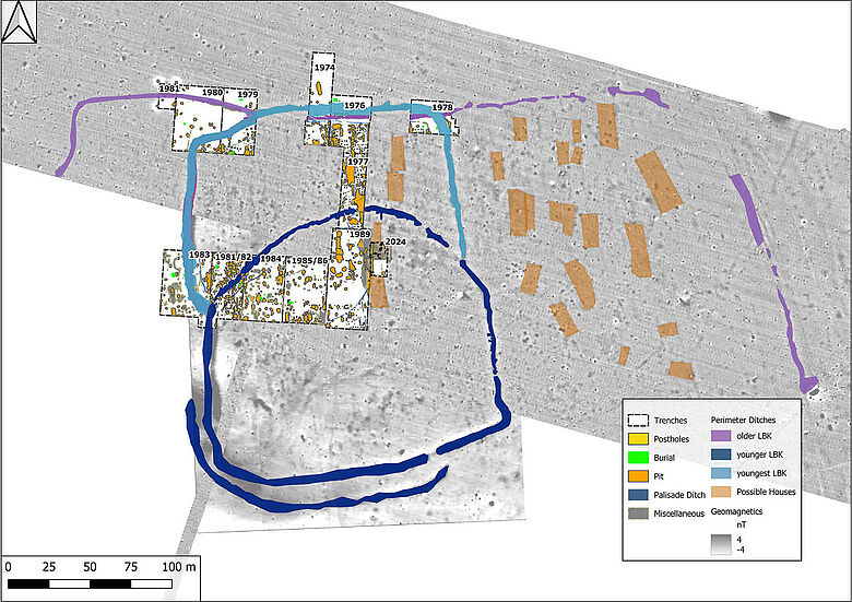 Plan der neolithischen Siedlung von Eilsleben