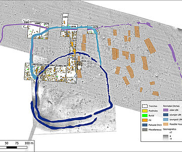 Plan der neolithischen Siedlung von Eilsleben