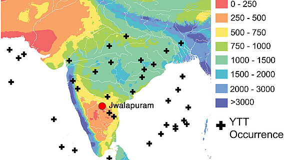 Mittlere Jahrresniederschlagsmenge Indien