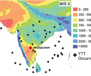 Mittlere Jahrresniederschlagsmenge Indien