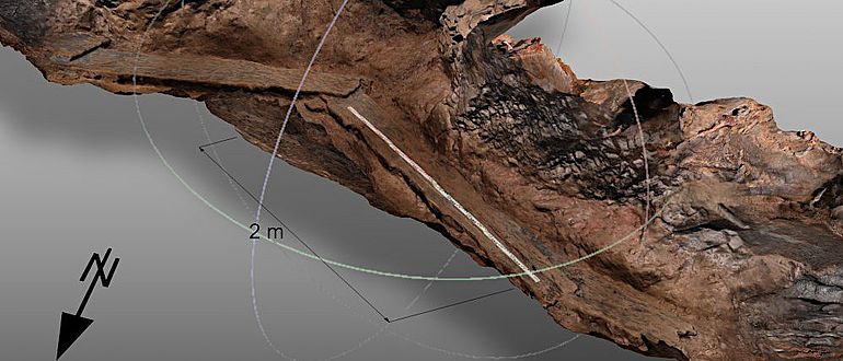 3D-Modell eines Teils des Johannesstollens