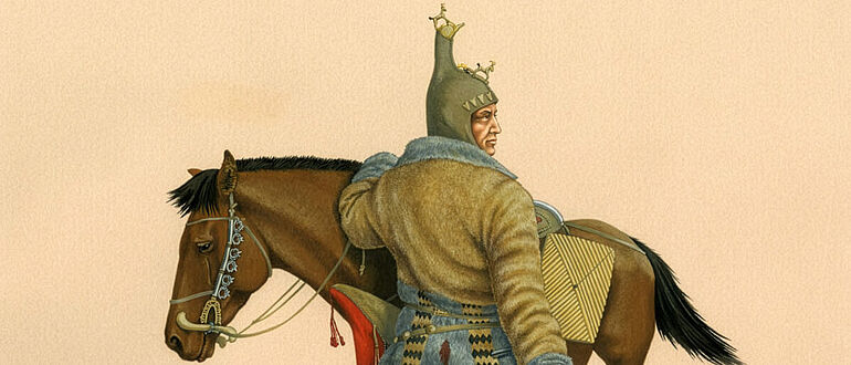 Rekonstruiertes Lebensbild eines Skythen