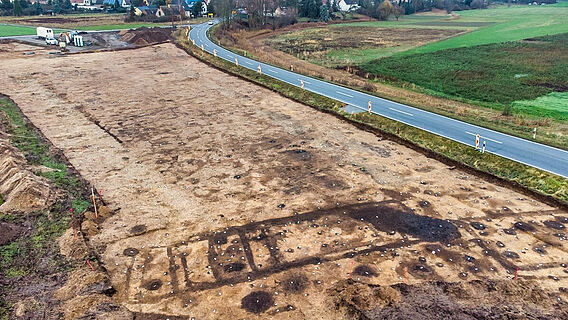 Bronzezeitliche Hausgrundrisse in Bad Düben Bronzezeitliche Hausgrundrisse in Bad Düben