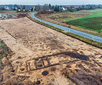 Bronzezeitliche Hausgrundrisse in Bad Düben