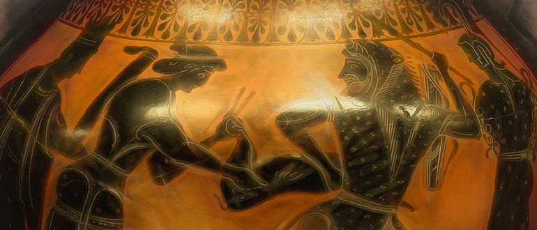 Darstellung von Herakles mit der kerynitischen Hirschkuh Darstellung von Herakles mit der kerynitischen Hirschkuh