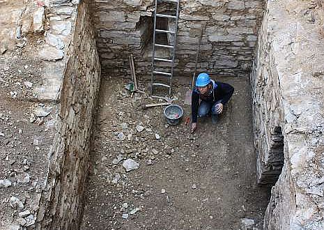 Fußboden eines Gewölbekellers