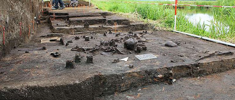 Erneut können zahlreiche Menschenreste im Tollensetal geborgen werden. (Foto: Jana Dräger)