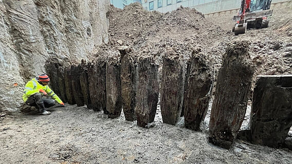 Uferschutzbauwerk des römischen Hafens Uferschutzbauwerk des römischen Hafens