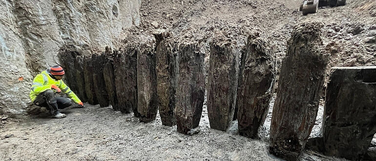 Uferschutzbauwerk des römischen Hafens