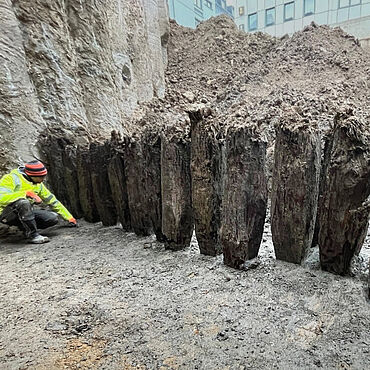 Uferschutzbauwerk des römischen Hafens Uferschutzbauwerk des römischen Hafens