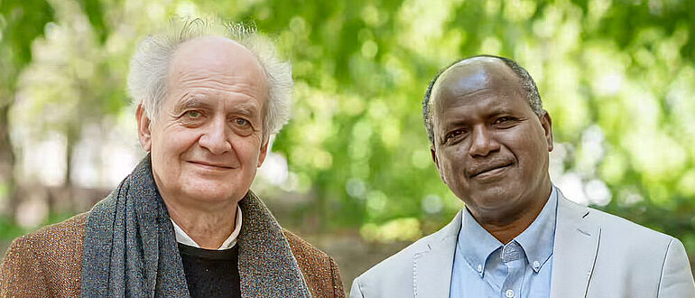 Prof. Dr. Norbert Nebes und Prof. Mulugeta Feseha