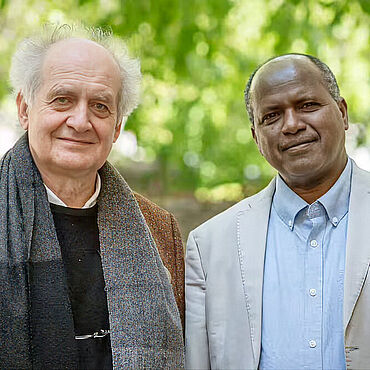 Prof. Dr. Norbert Nebes und Prof. Mulugeta Feseha
