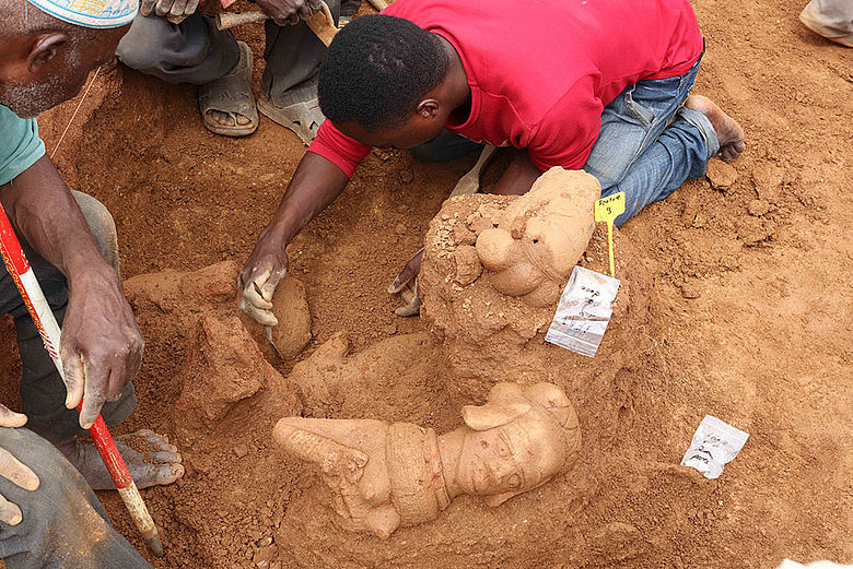 Ausgrabung an Nok-Fundstelle Ifana 3, Nigeria