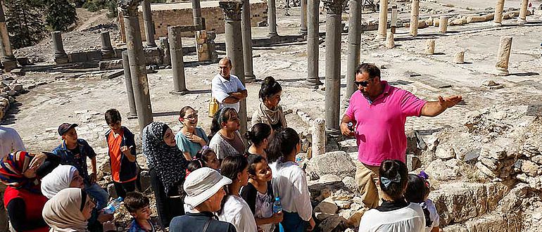 Kindertag auf der Grabung Umm Qays