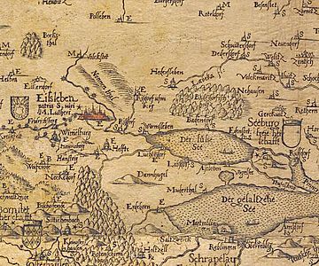 Karte der Grafschaft Mansfeld von 1571