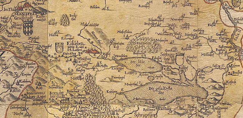Karte der Grafschaft Mansfeld von 1571