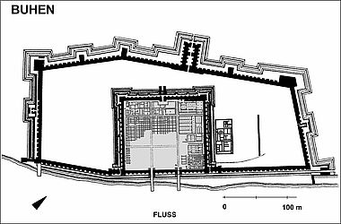Plan der Festungsstadt Buhen Plan der Festungsstadt Buhen
