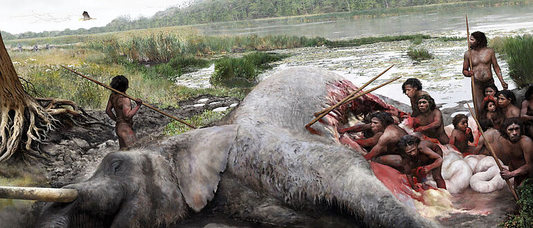 Neandertaler zerlegen Elefanten