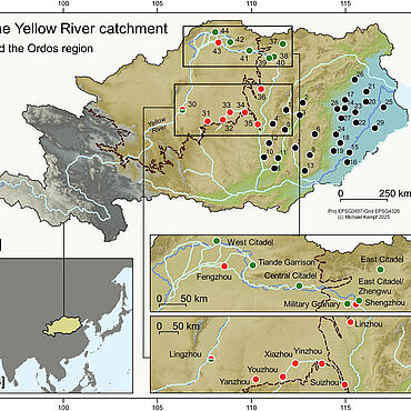 Karte des Untersuchungsgebiets und Umweltbedingungen