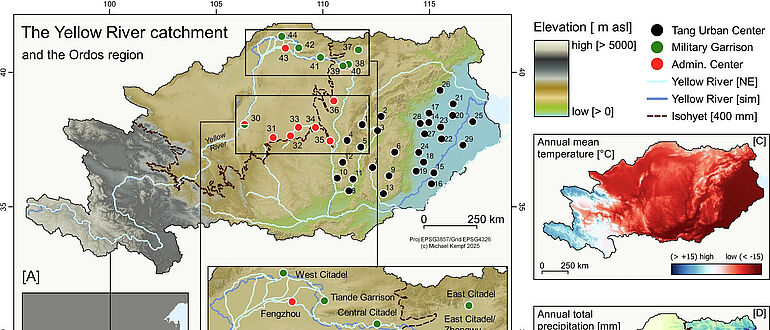 Karte des Untersuchungsgebiets und Umweltbedingungen