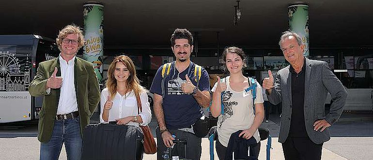 Ankunft der türkischen Student/innen in Wien