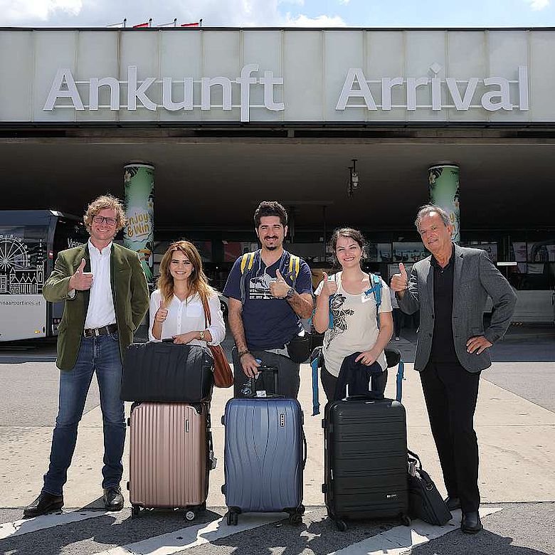 Ankunft der türkischen Student/innen in Wien