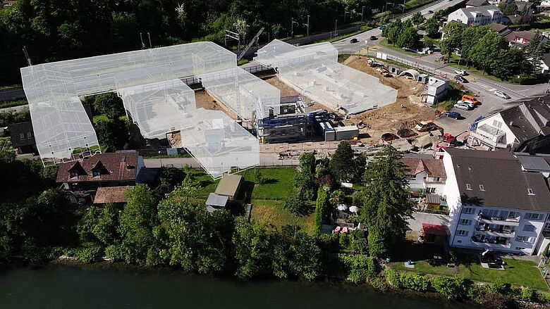 Visualisierung des römischen Baukomplexes an der Limmat