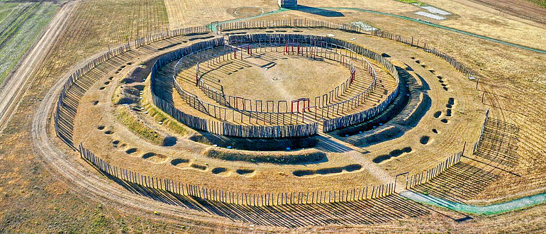 Ringheiligtum Pömmelte mit Grabungsfläche 2022